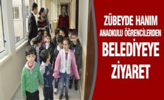 Zübeyde Hanım Anaokulu Öğrencilerden Belediyeye Ziyaret 