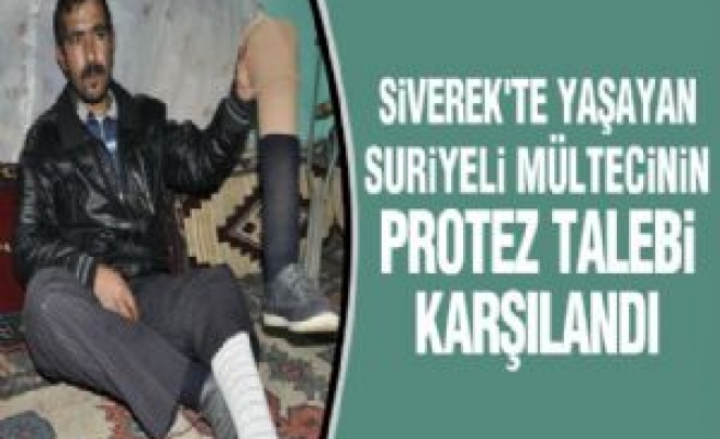 Siverek'te Yaşayan Suriyeli Mültecinin Protez Talebi 