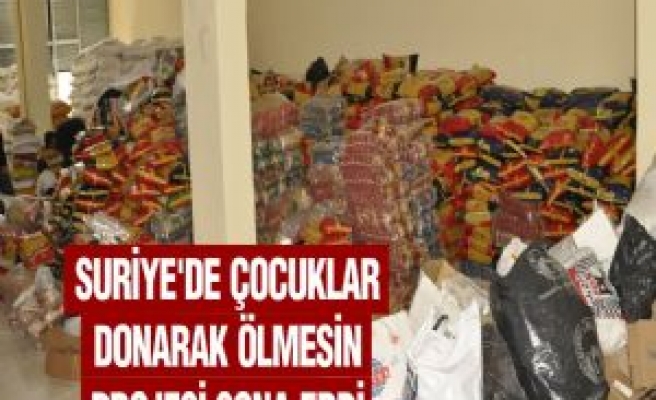 Suriye'de Çocuklar Donarak Ölmesin Projesi Sona Erdi 