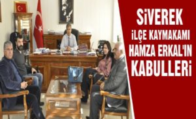 Siverek İlçe Kaymakamı Hamza Erkal'ın Kabulleri 