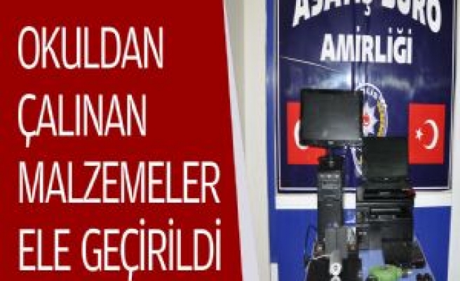 Okuldan Çalınan Malzemeler Ele Geçirildi