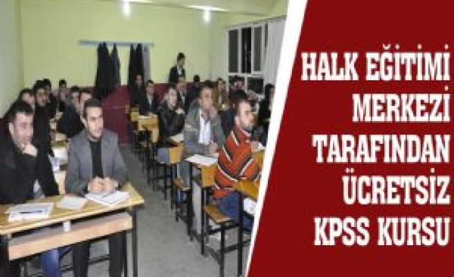 Halk Eğitim Merkezi Tarafından Ücretsiz KPSS Kursu