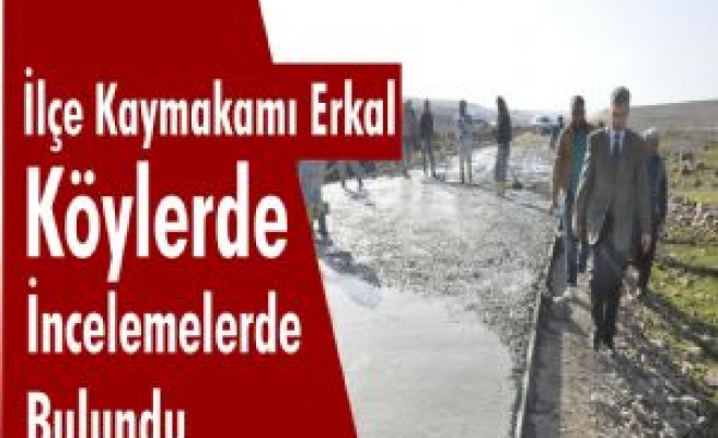 İlçe Kaymakamı Erkal Köylerde İncelemelerde Bulundu 