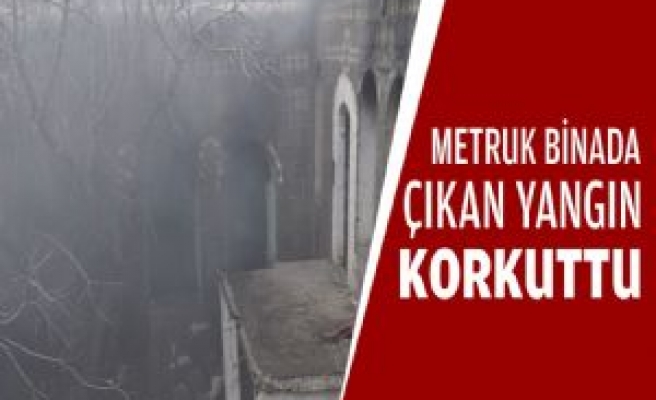 Metruk Binada Çıkan Yangın Korkuttu