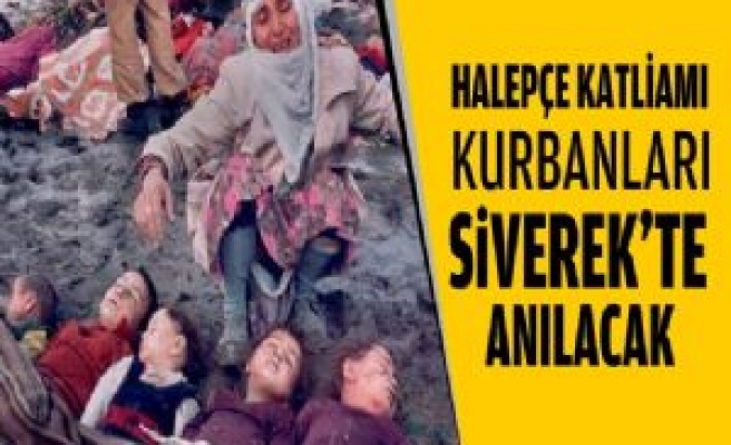 Halep'çe Katliamı Kurbanları Siverek'te Anılacak 