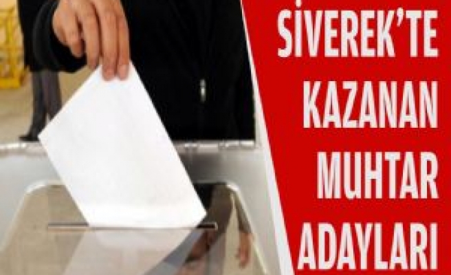 Siverek'te Kazanan Muhtar Adayları