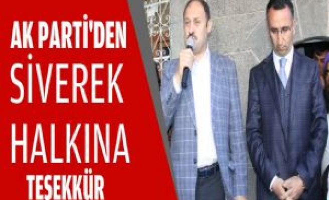 Ak Parti Teşkilatından Siverek Halkına Teşekkür 