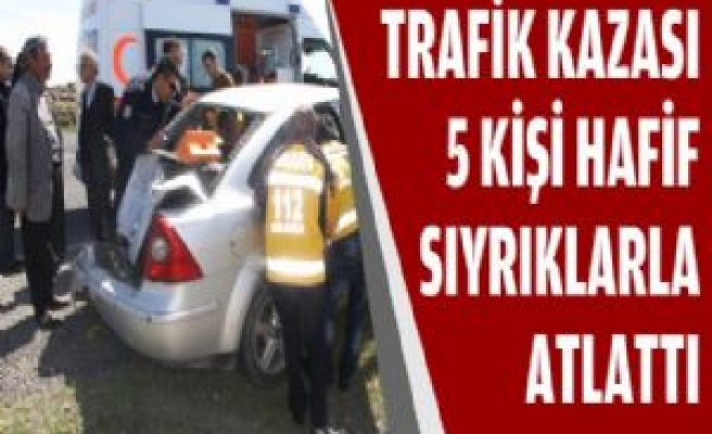 SİVEREK'TE TRAFİK KAZASI 5 YARALI