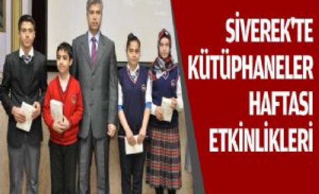 Siverek'te Kütüphaneler Haftası Etkinlikleri