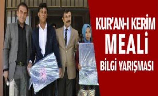 Kur'an-ı Kerim Meali Bilgi Yarışması 