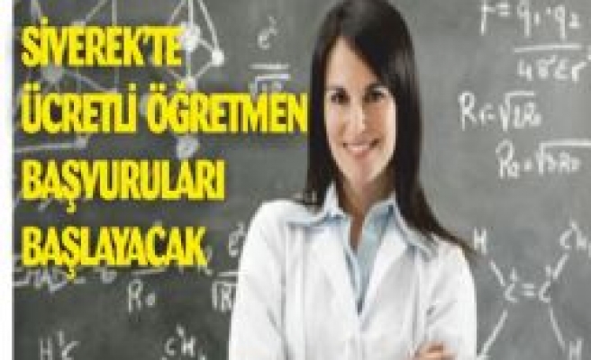  Siverek'te Ücretli Öğretmen Başvuruları