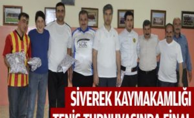 Siverek Kaymakamlığı Tenis Turnuvasında Final 