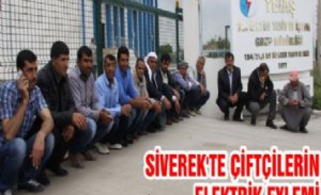 SİVEREK'TE ÇİFTÇİLERİN ELEKTRİK EYLEMİ