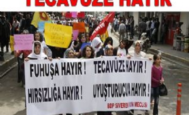 Siverek'te Sivil Toplum Örgütleri Tecavüze Hayır Yürüyüşü Düzenledi