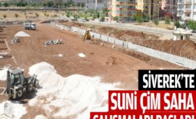 Siverek'te Suni Çim Saha Çalışmaları Başladı