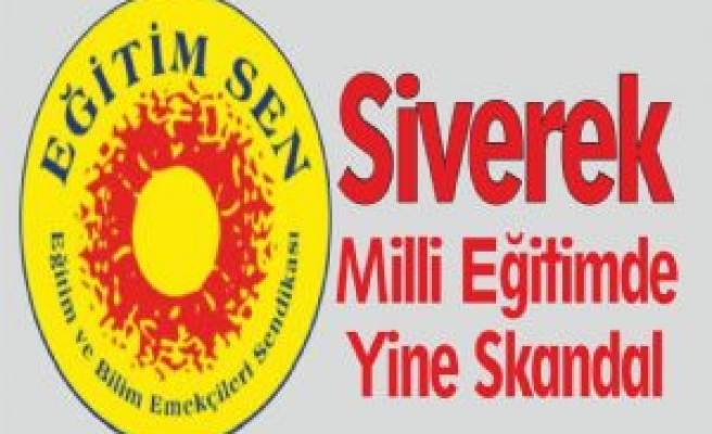 Siverek Milli Eğitimde Yine Skandal