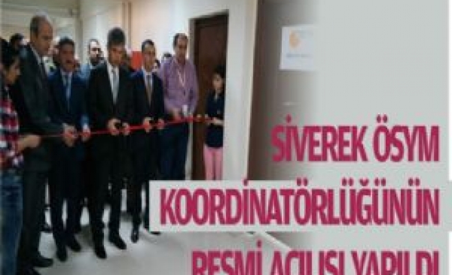 Siverek ÖSYM Koordinatörlüğünün Resmi Açılışı Yapıldı