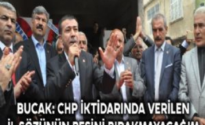 BUCAK: CHP İKTİDARINDA VERİLEN İL SÖZÜNÜN PEŞİNİ BIRAKMAYACAĞIM   