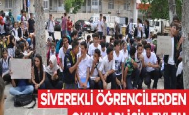 SİVEREKLİ ÖĞRENCİLER OKULLARININ TAŞINMASINI İSTEMİYOR