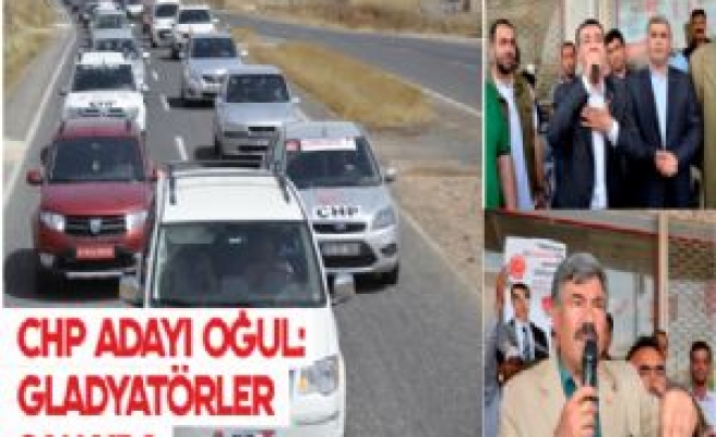 CHP AKÇAKALE'DE YÜZLERCE ARAÇLIK KONVOYLA KARŞILANDI