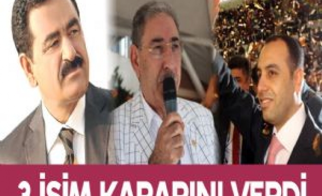 3 İsim Adaylık İçin Kararını Verdi