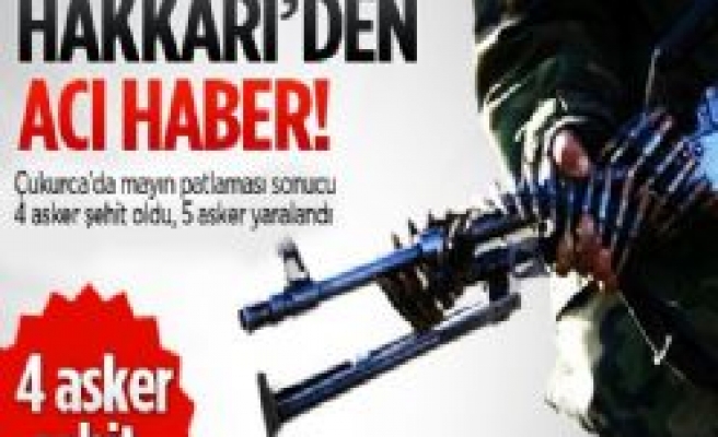Hakkari'de askeri konvoya mayınlı saldırı: 4 şehit