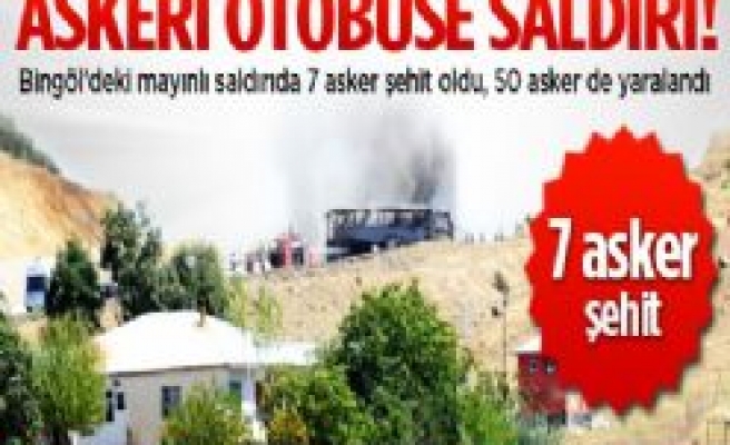Bingöl'de askeri konvoya saldırı: 7 şehit, 50 yaralı