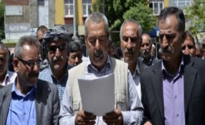 Siverek'te HDP ve DBP'den gözaltı protestosu