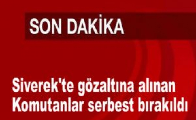 Gözaltına alınan komutanlar serbest bırakıldı