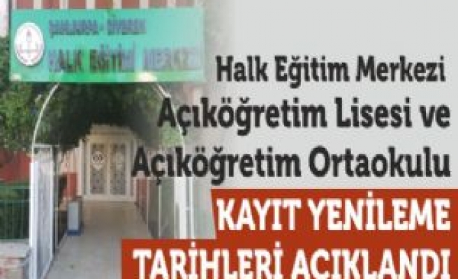 Açık Öğretim Ortaokul ve Lise Kayıt Yenileme Tarihleri Açıklandı