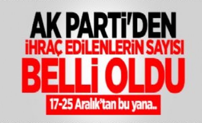 AK Parti'den ihraç edilenlerin sayısı belli oldu