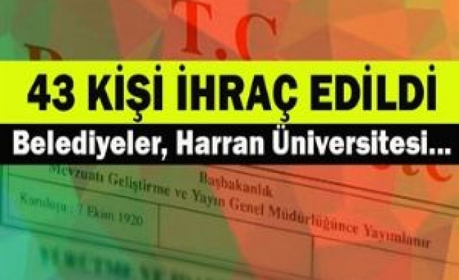 Son KHK'da Siverek'te 5 Kişi İhraç Edildi