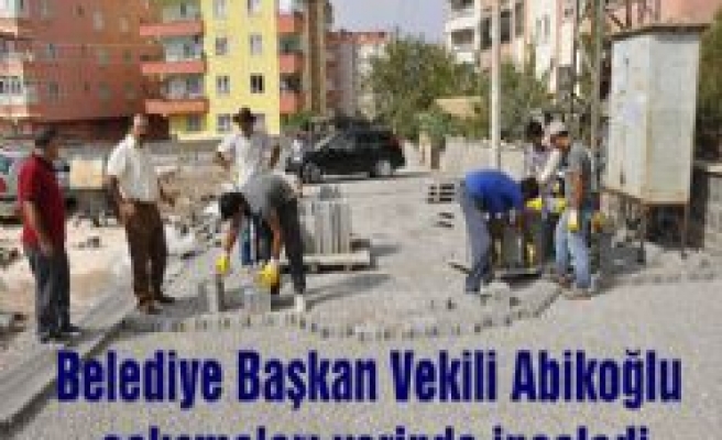 Belediye Başkan Vekiki Abikoğlu Çalışmaları Yerinde İnceledi