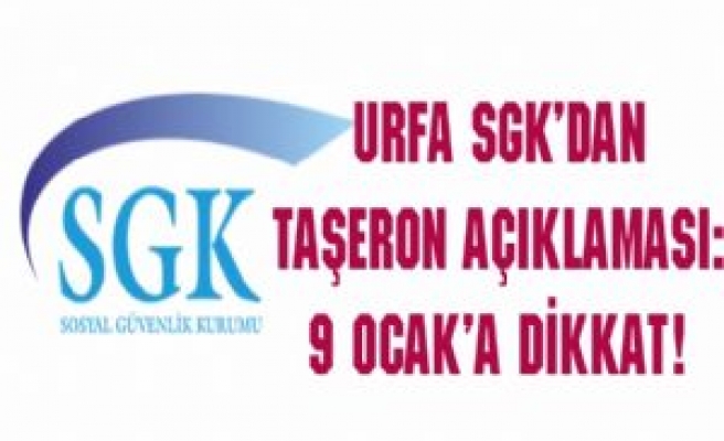 SGK'dan Taşeron Kadro Açıklaması: 9 Ocak'a Dikkat!