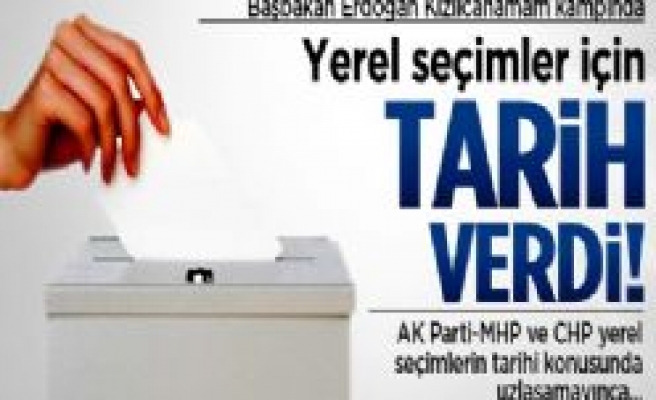 Başbakan, yerel seçimler için tarih verdi