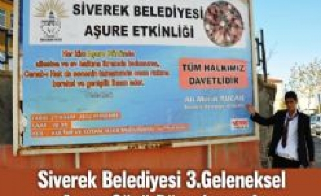 Siverek Belediyesi 3.Geleneksel Aşure Günü Düzenleyecek