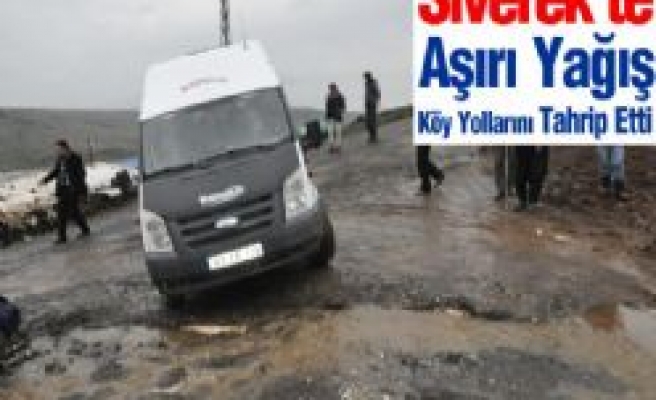 Siverek'te Aşırı Yağış Köy Yollarını Geçilmez Hale Getirdi