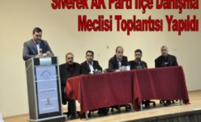  Siverek AK Parti ilçe danışma meclisi toplantısı yapıldı 