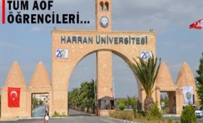 Harran Üniversitesi'nden AÖF öğrencilerine müjde!