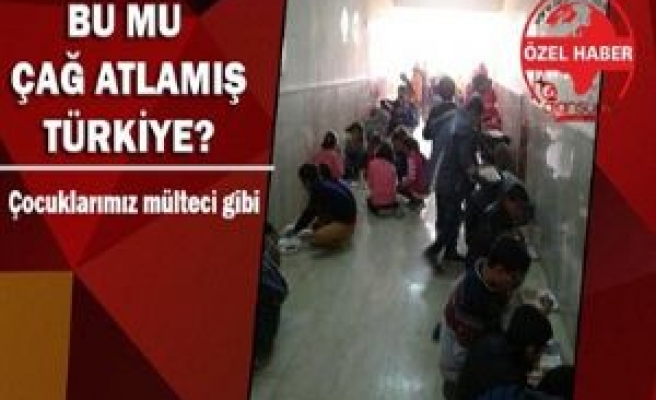 Şanlıurfa'da öğrencilerin öğle yemeği vakti!