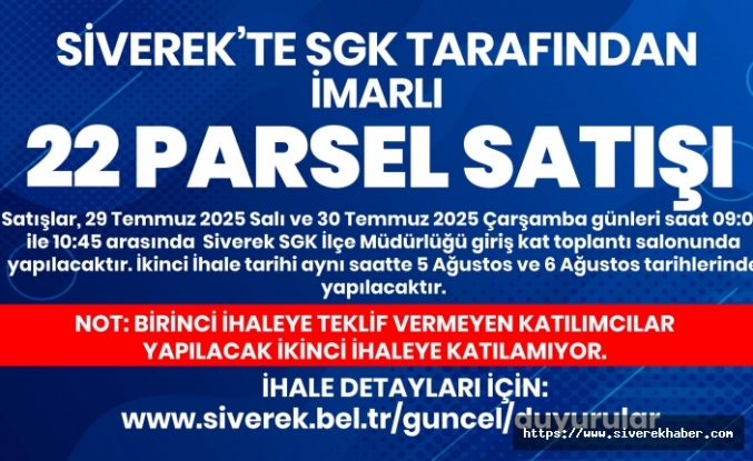 Siverek Belediyesi'ne Ait 22 Taşınmaz İcra Yoluyla Satışa Çıkıyor