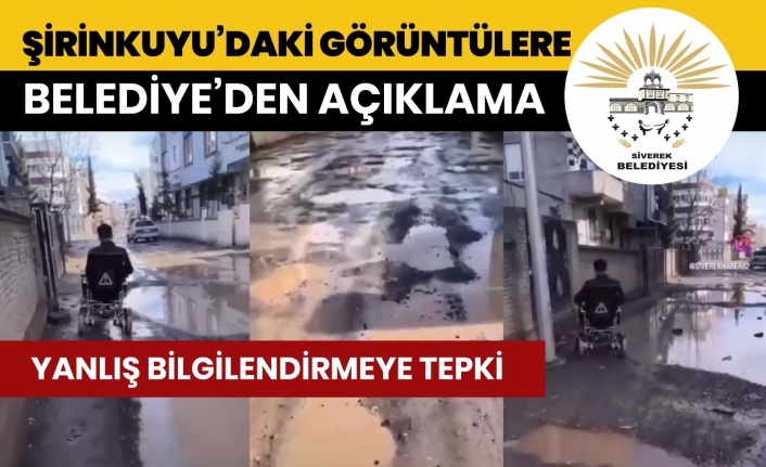 Şirinkuyu'daki altyapı görüntülerine açıklama: Siverek Belediyesi sorumluluk vurgusu yaptı
