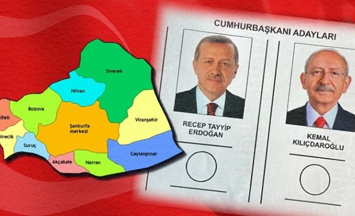 Şanlıurfa’nın ilçelerindeki cumhurbaşkanı seçim sonuçları