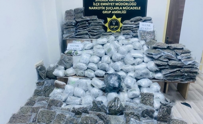 Siverek’te 171 kilo uyuşturtucu ele geçirildi